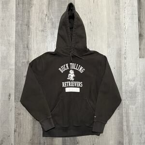 J Crew Heritage 14 Oz Duck Tolling Retrievers Pullover Hoodie Men M Grey Heavy